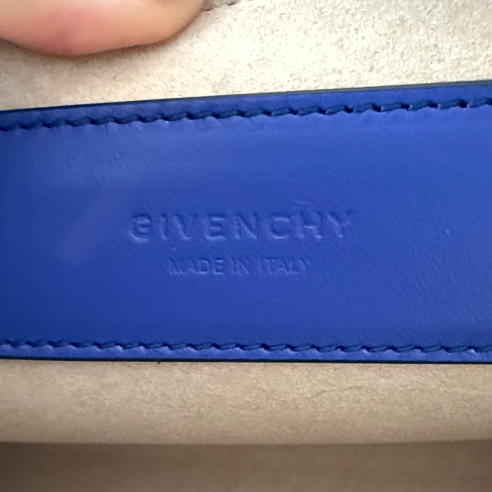 Givenchy Blue Floral Crossbody Bag with Gold Chain New - Picture 9 of 13